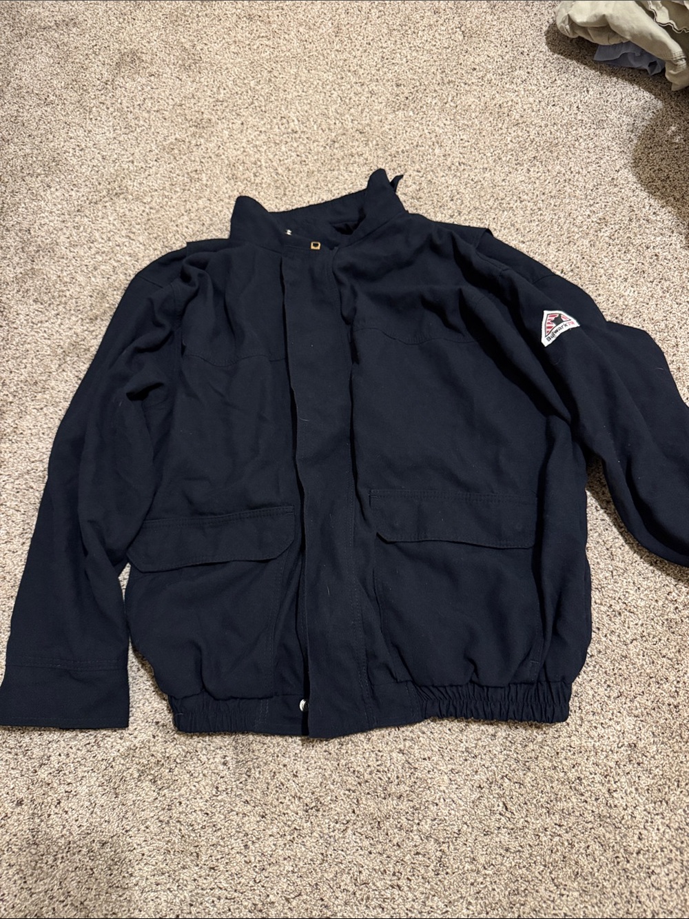 Bulwark FR Protective Apparel Men's Navy Bomber Jacket size XXL